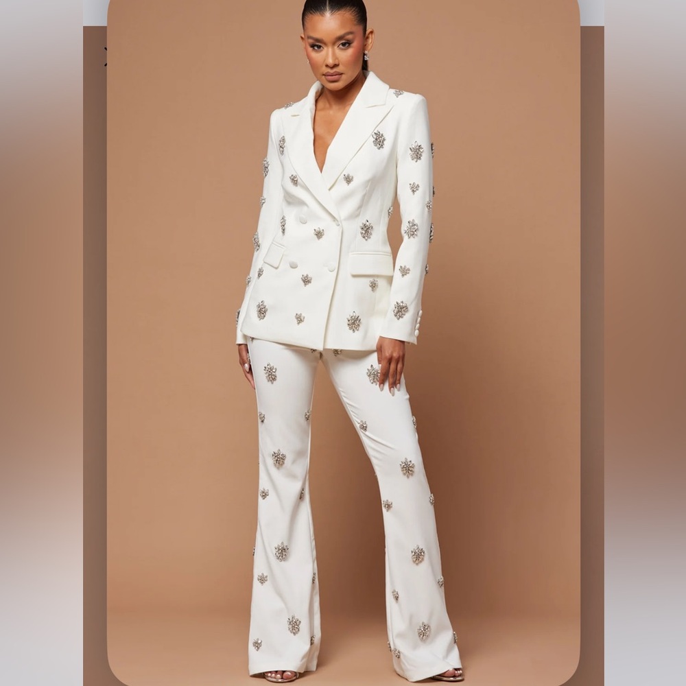 Blazer Pant suit set Embellished